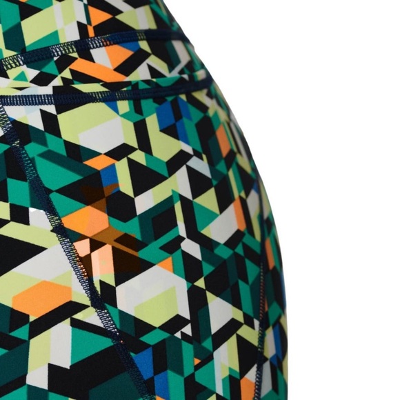 Sweaty Betty Power High Waist Pocket 9” Biker Shorts Geo Maze Print Size Small - Picture 4 of 9